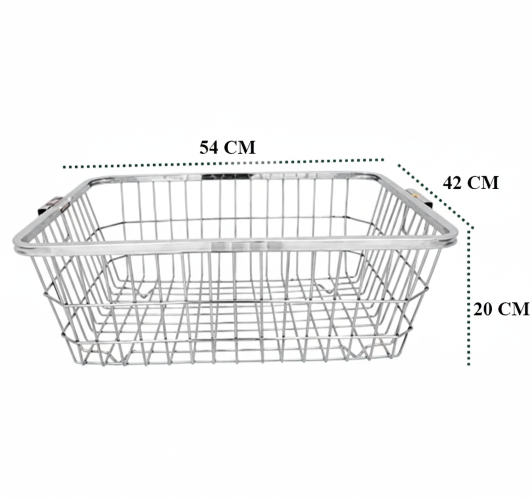 Stainless Steel Dish Drainer Basket for Kitchen | Utensil Drying Rack for Plates, Bowls & Cutlery | Multipurpose Sink Basket