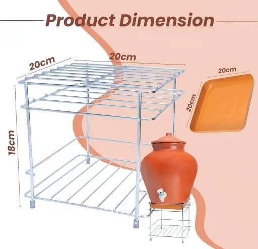Straight Jali Matka Stand – Premium Stainless Steel with Tray
