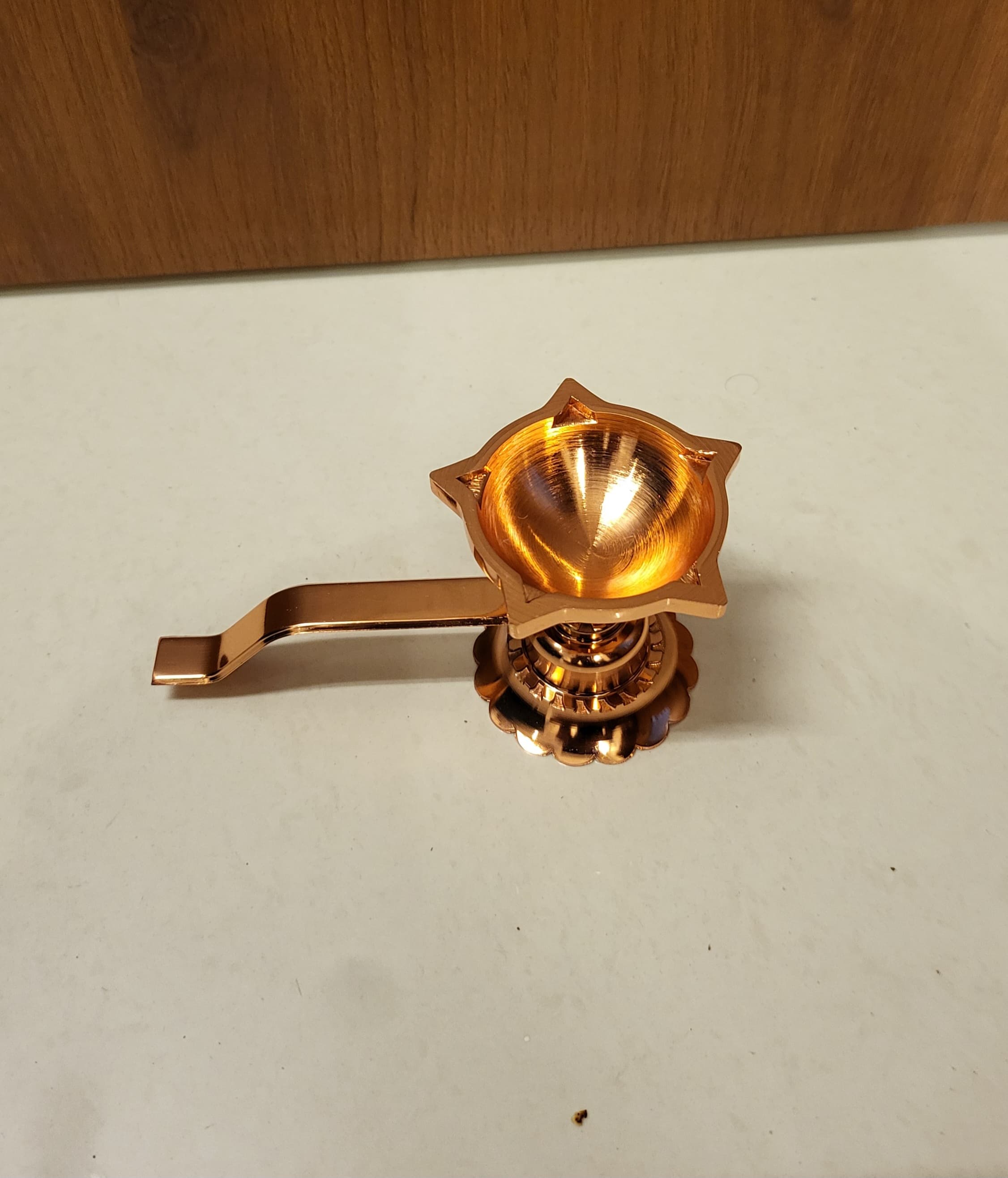 Premium Brass Aarti Diya – Traditional Heavy-Weight Design
