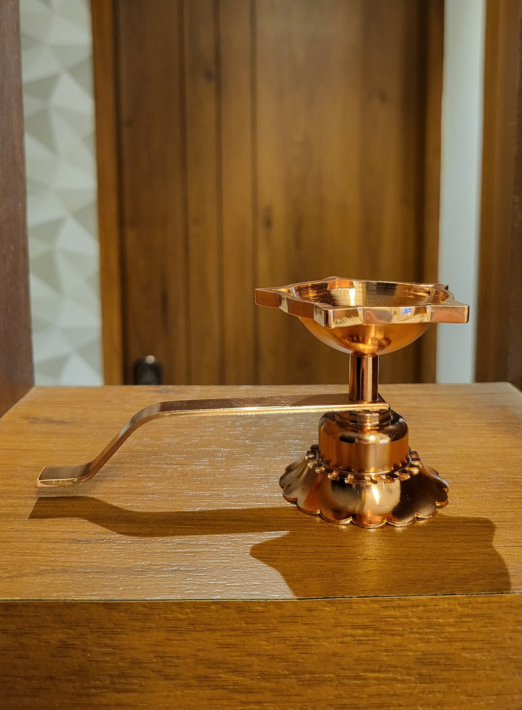 Premium Brass Aarti Diya – Traditional Heavy-Weight Design