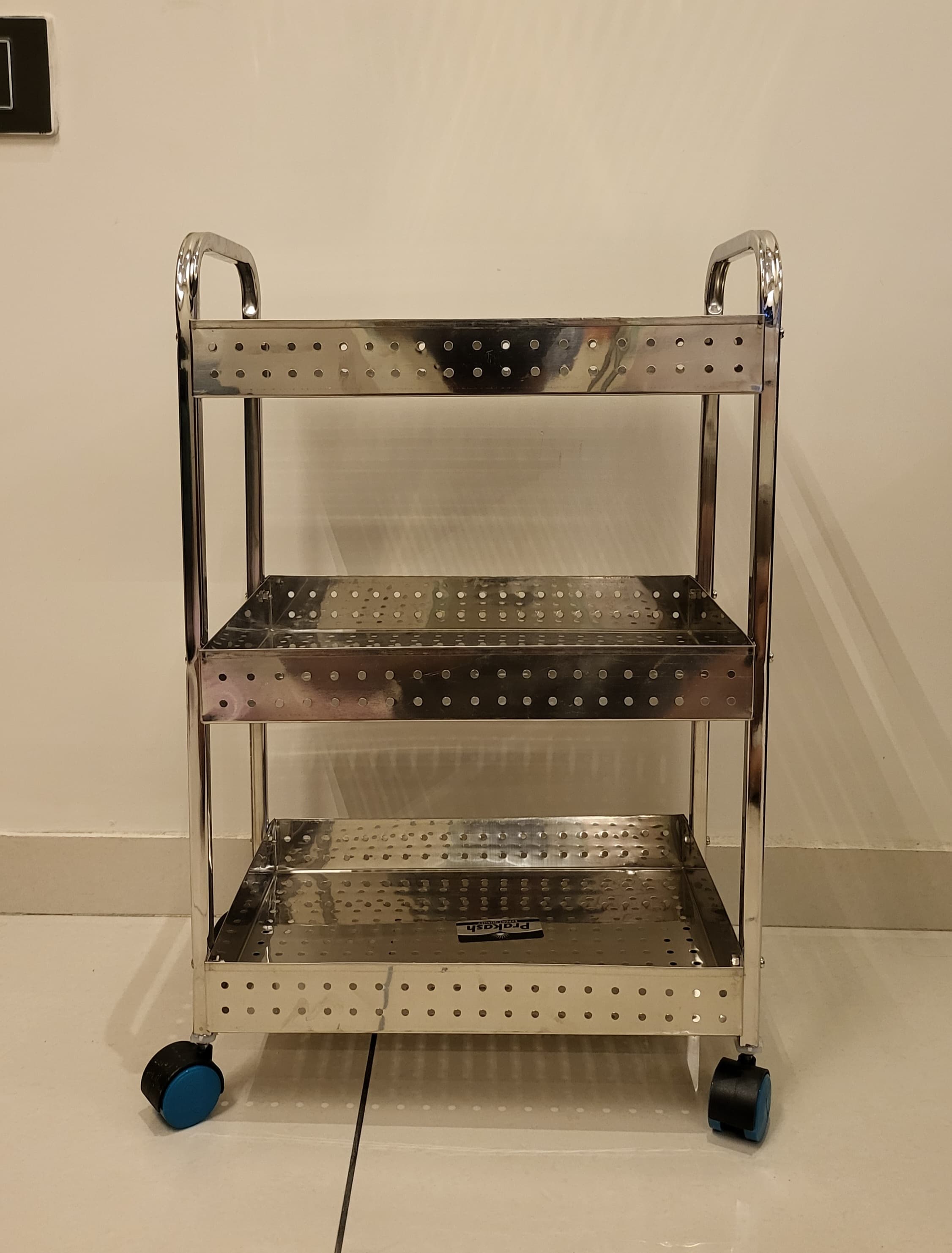 3-Layer Stainless Steel Fruits & Vegetable Trolley