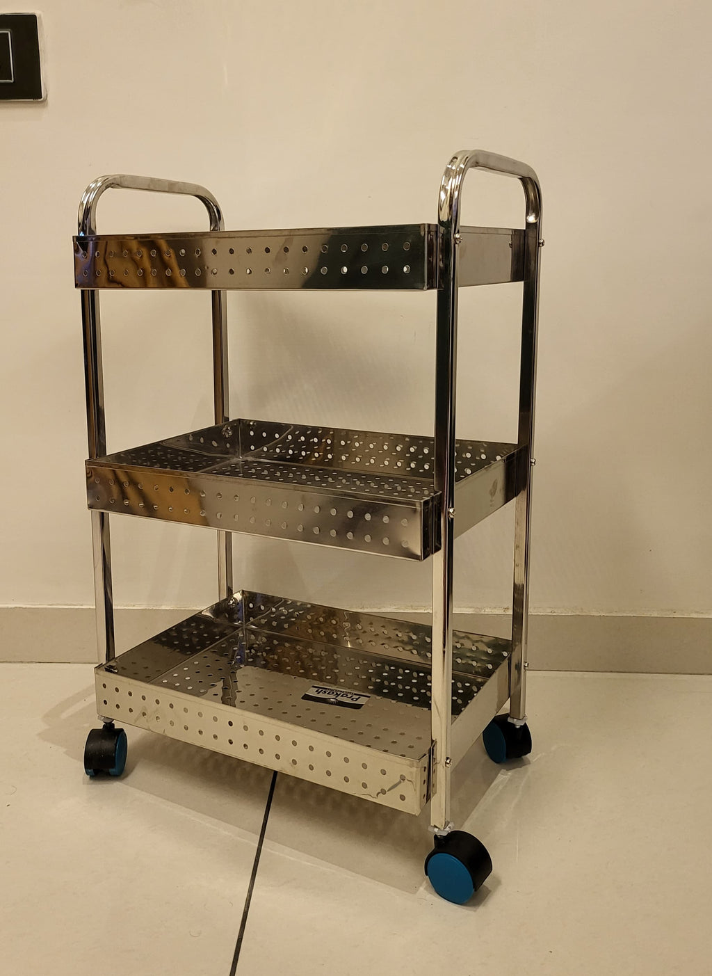 3-Layer Stainless Steel Fruits & Vegetable Trolley