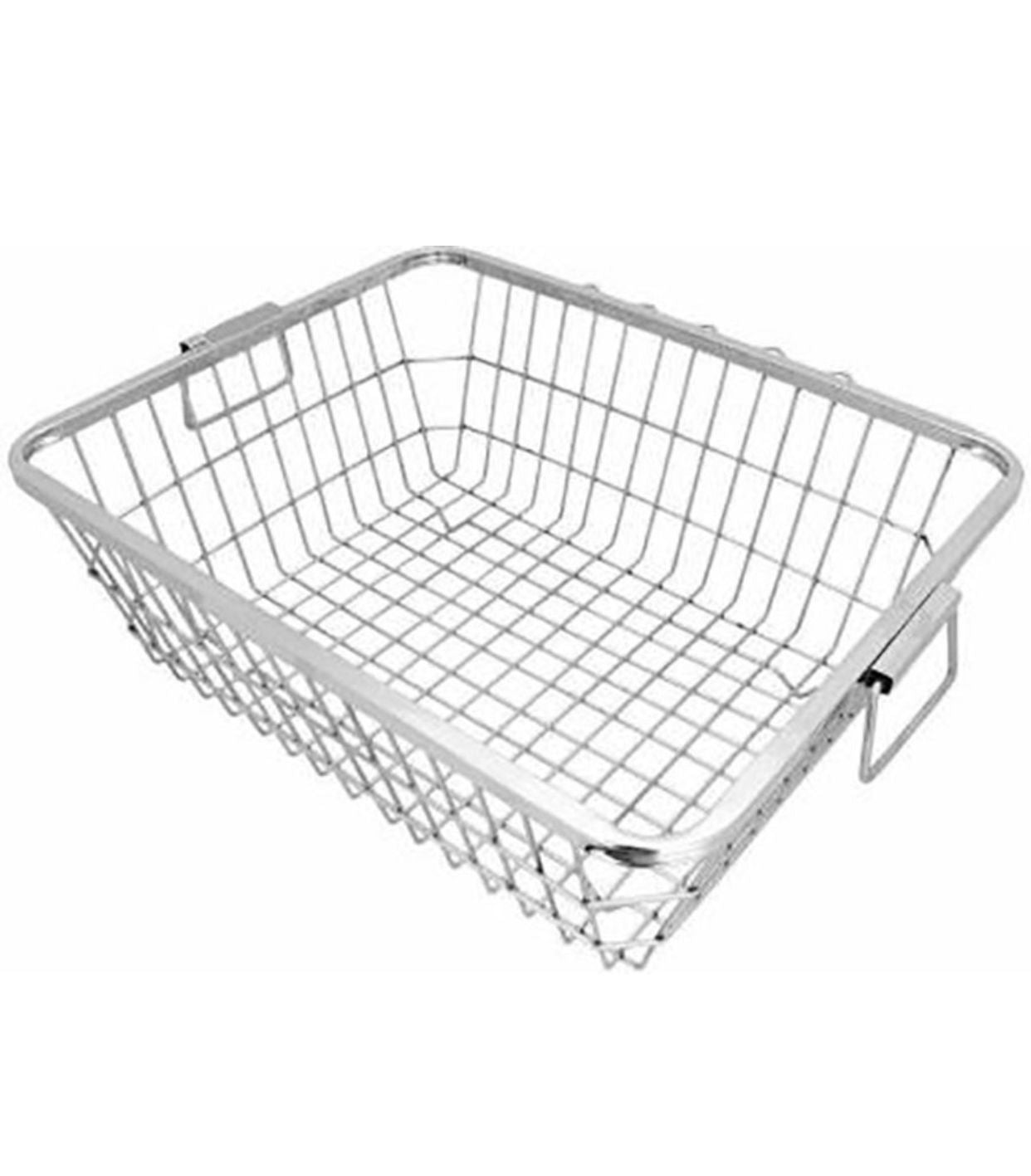 Stainless Steel Dish Drainer Basket for Kitchen | Utensil Drying Rack for Plates, Bowls & Cutlery | Multipurpose Sink Basket