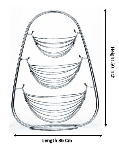 Premium 3-Tier Fruit Basket for Kitchen & Dining Table | Modern Designer Fruit and Vegetable Stand