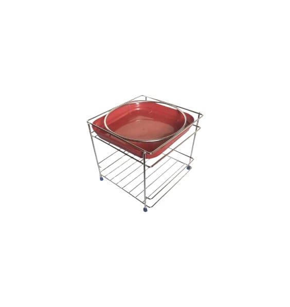 STEEL MATKA STAND WITH GLASS HOLDER