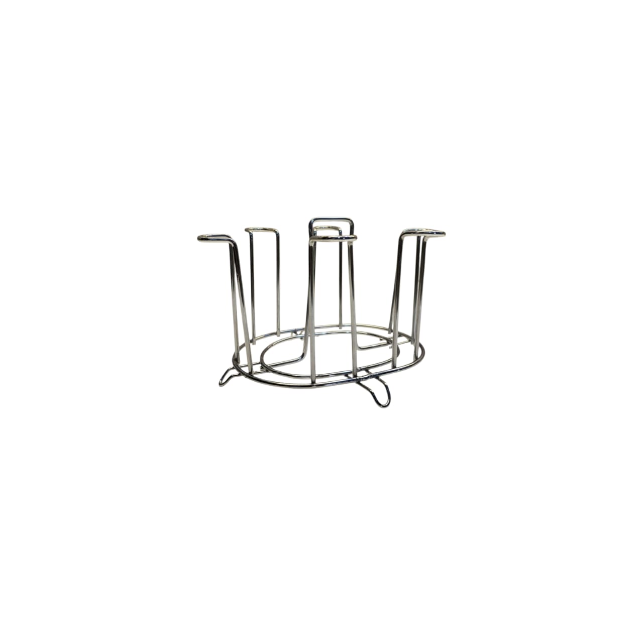 STEEL OVAL SHAPE GLASS HOLDER FOR 6 GLASS