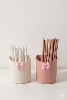2 PCS DECORATIVE PEN HOLDER