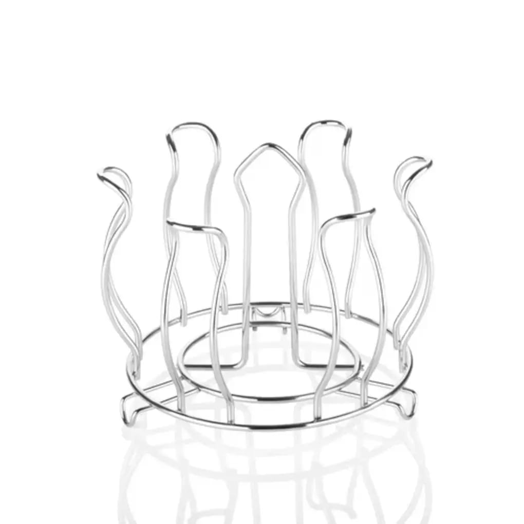 STEEL LOTUS SHAPE GLASS HOLDER FOR 6 GLASS