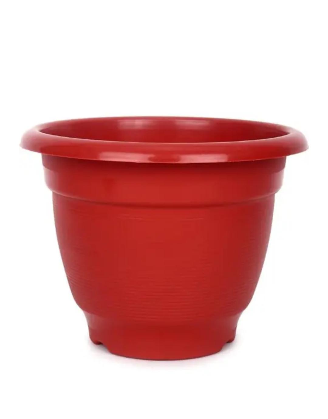 PLANT POT RED PLASTIC