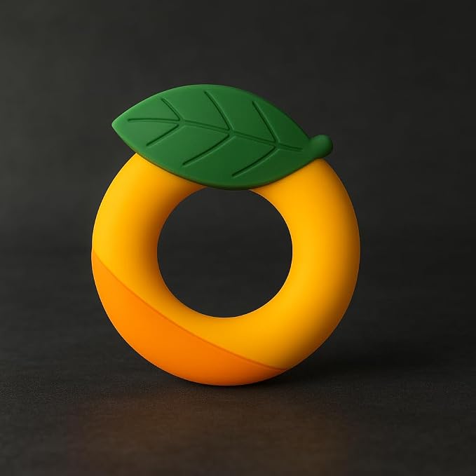 orange shape baby teether 1