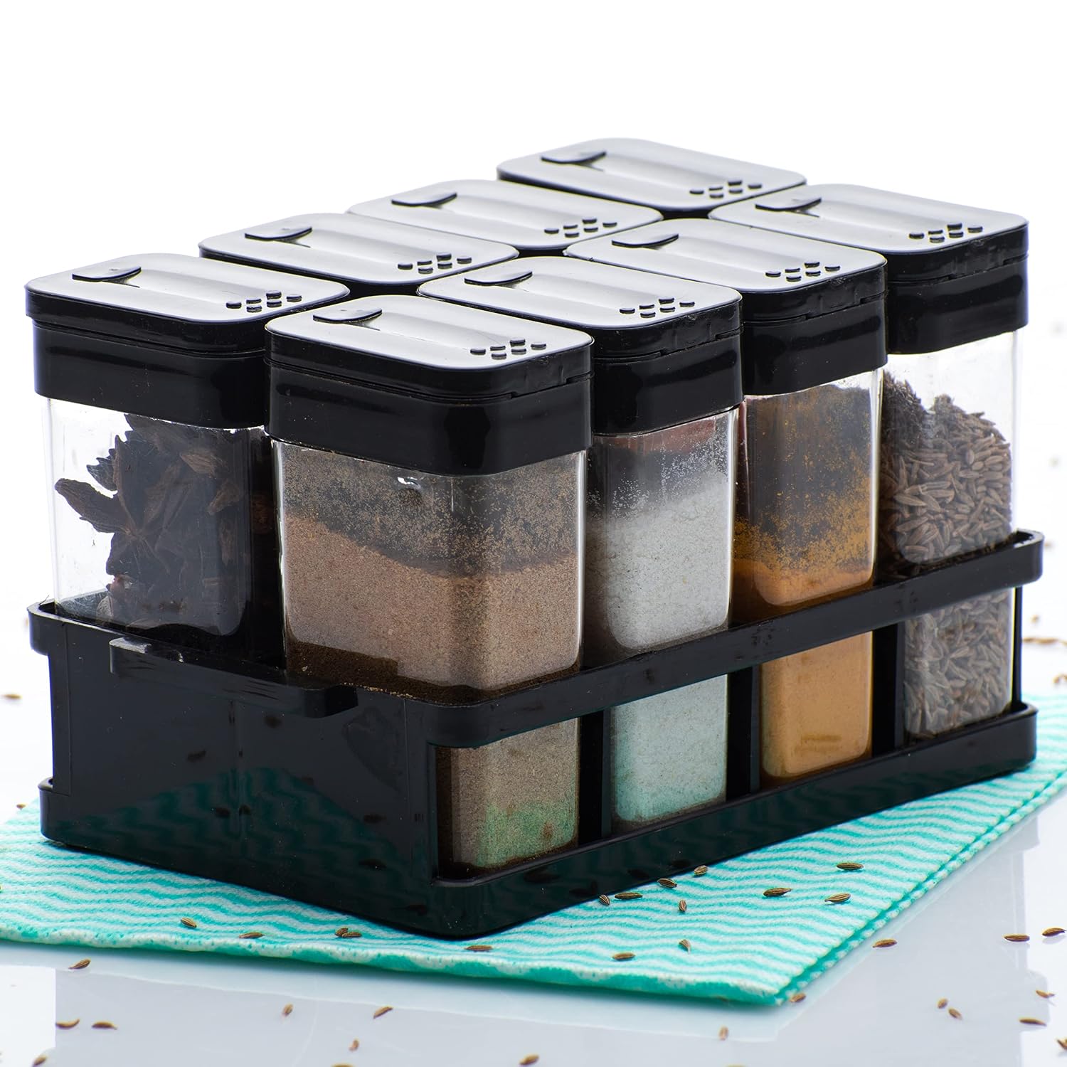 8 PCS SPICE SPRINKLE BOX WITH TRAY